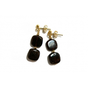 Rich Red Garnet Drop Earrings Rich Red Garnet Drop Earrings